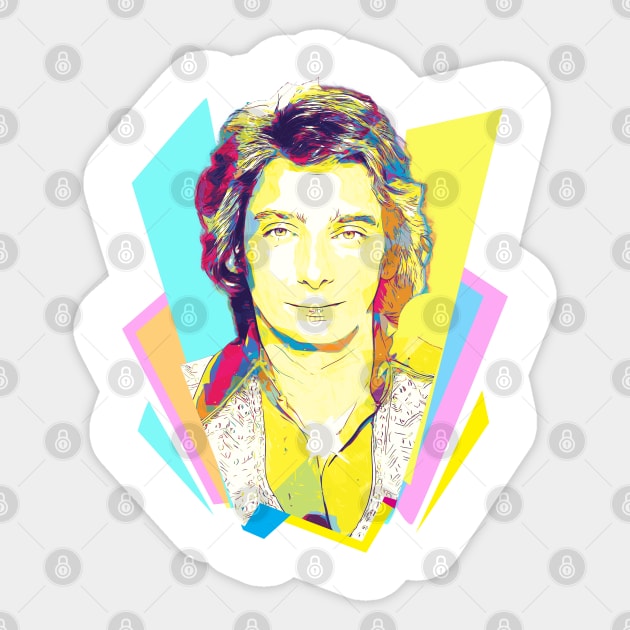 Wpap Art Barry Manilow Sticker by Piomio